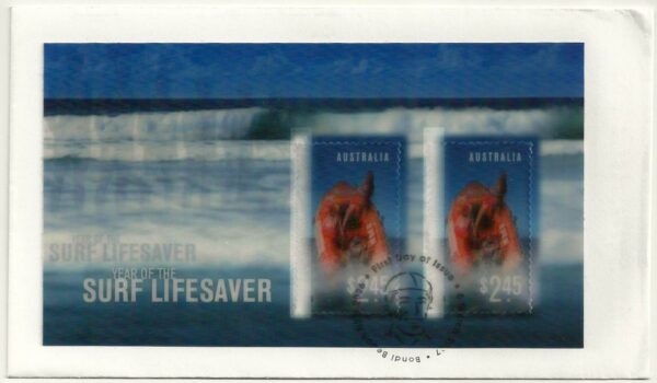 2007 Australia Post FDC - Year of Surf Life Saving - Lenticular