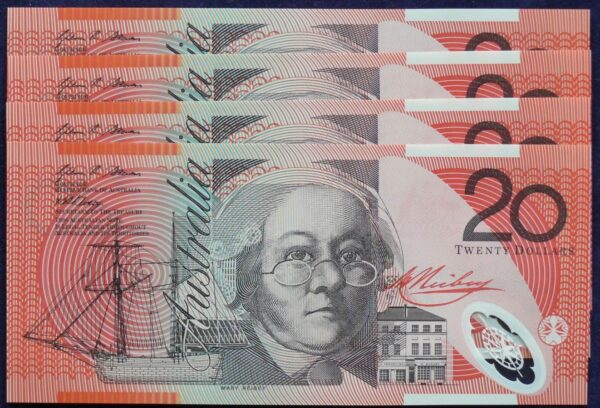 2007 Australia Twenty Dollars x 4 - GH07-B