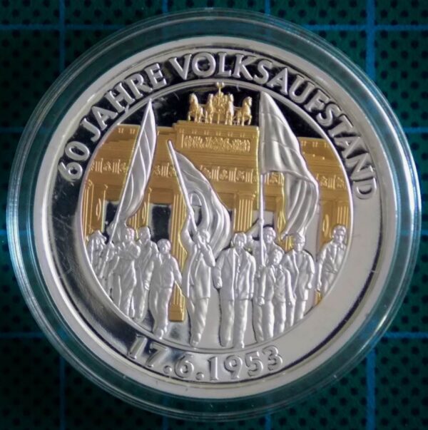 2013 PEOPLES UPRISING 60 ANNIVERSARY SILVER GOLD MEDALLION