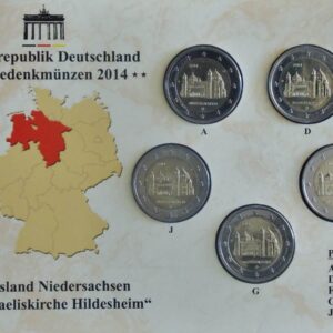 2014 ST MICHAELS CHURCH 2 EURO CARDED SET