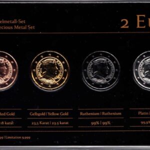 2014 Latvia Prestige Metals Two Euro Coin Set