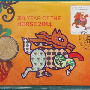 2014 Australia Year Of The Horse Coin and Stamp Folder