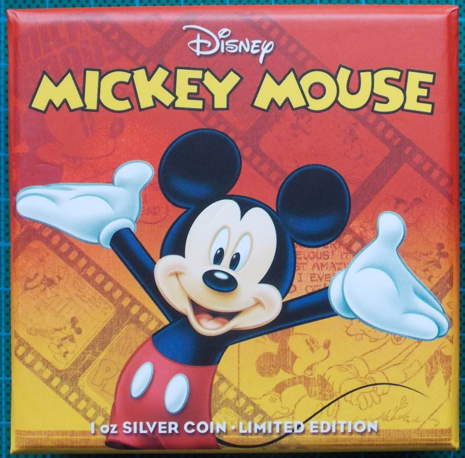2014 Disney Mickey and Friends Mickey Mouse 1oz Silver Proof Coin Niue