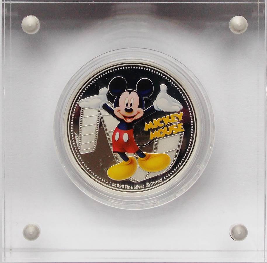 2014 Disney Mickey and Friends Mickey Mouse 1oz Silver Proof Coin Niue
