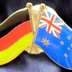 Australia / Germany Friendship Flags Metal Pin