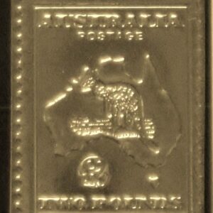 Gold Foil Australian 1913 Two Pound Postage Stamp