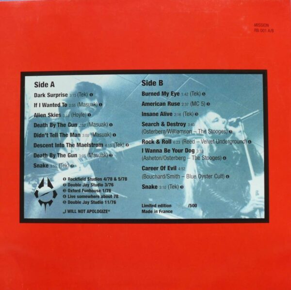 Radio Birdman French Red Wax Limited Edition - 42/500