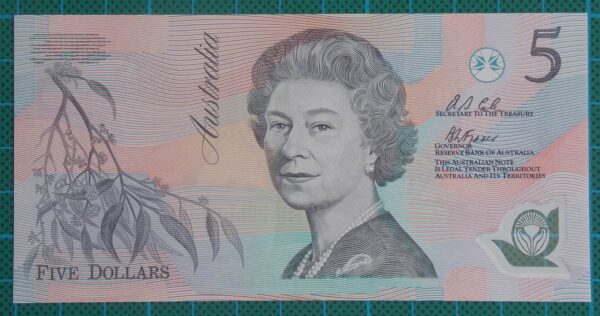 1992 Australia Five Dollars Polymer AA81