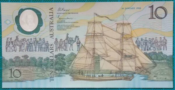 1988 Australia $10 Bicentennial AA00 First Prefix