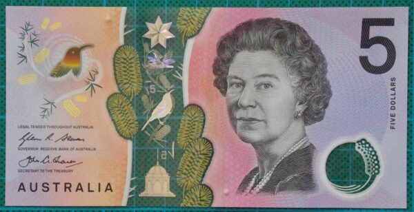 2016 Australia Five Dollars Next Generation Banknote AE16