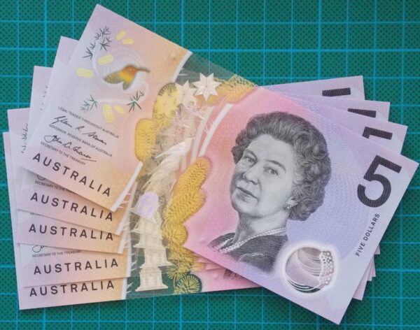2016 Australia Five Dollars Next Generation Last Prefix EJ16 x 5