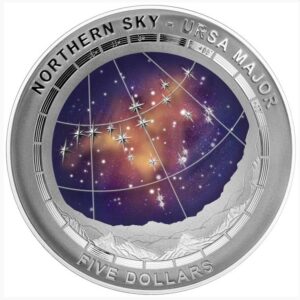 2016 Northern Sky Ursa Major $5 Silver Domed Coin